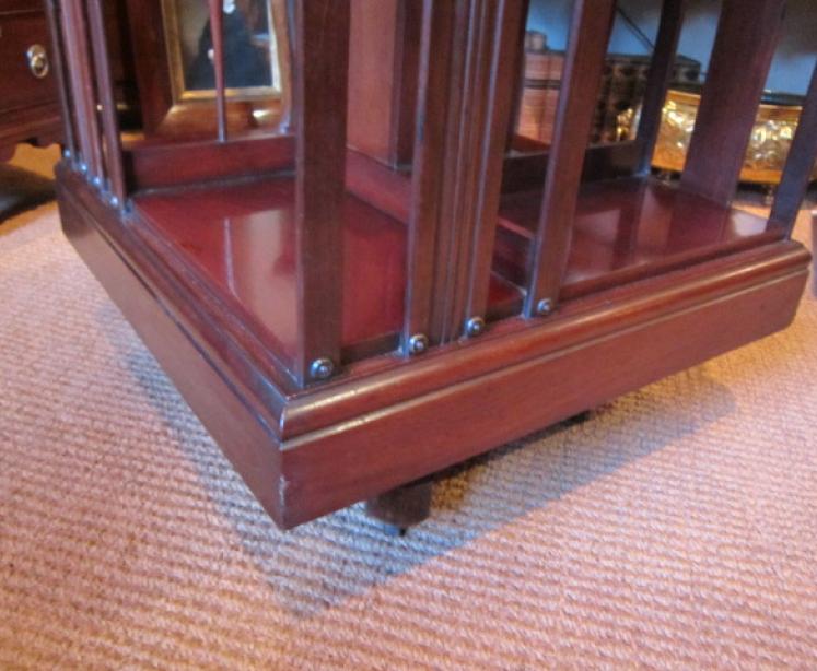 Fine Edwardian Inlaid Revolving Bookcase - Image 4