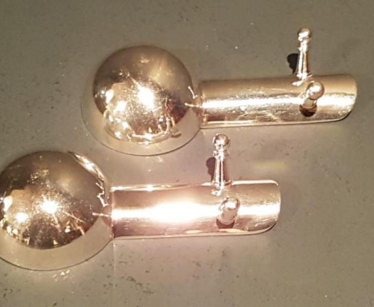 Pair of Silver Cigar Rests - Image 2