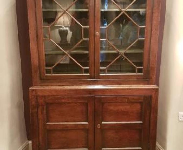 George III Oak Bread and Cheese Cupboard - Image 1