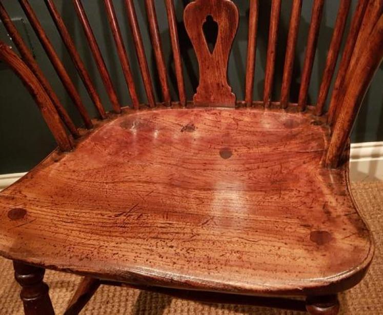 Antique Ash and Elm Windsor Chair - Image 3