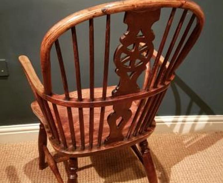 Antique Ash and Elm Windsor Chair - Image 6