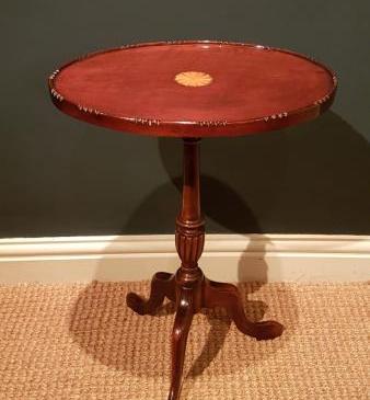 Superior Quality Edwardian Inlaid Mahogany Wine Table