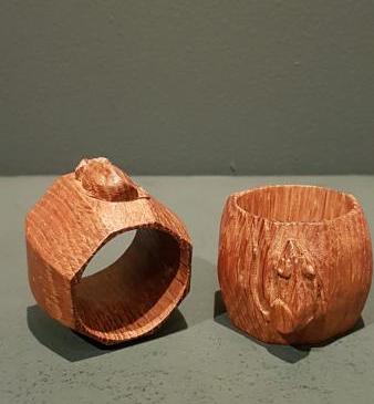 Pair of Thompson of Kilburn Mouseman Napkin Rings