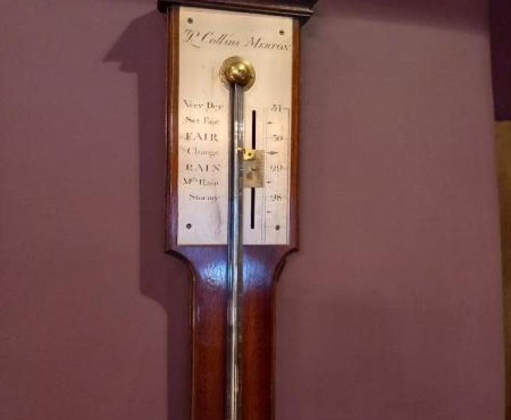 George III Style Mahogany Stick Barometer - Image 2