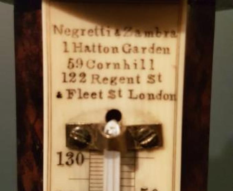 Outstanding Serpentine and Specimen Marble Obelisk Thermometer - Image 2