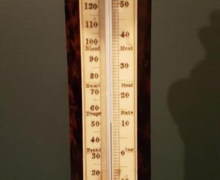 Outstanding Serpentine and Specimen Marble Obelisk Thermometer - Image 7