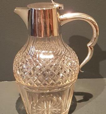 Victorian Silver and Cut Crystal Claret Jug