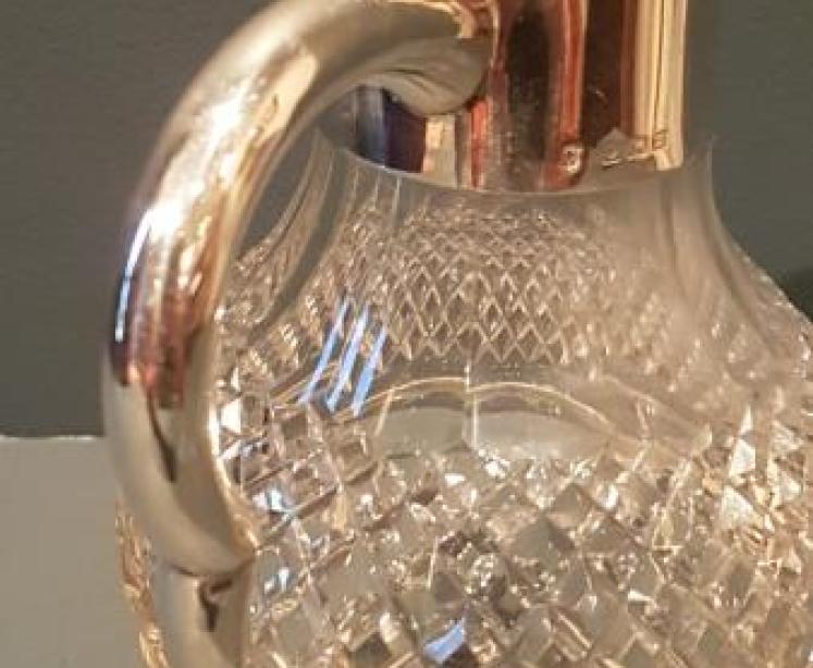 Victorian Silver and Cut Crystal Claret Jug - Image 5