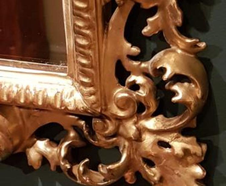 Victorian Timber Gilt Florentine Mirror - Image 5
