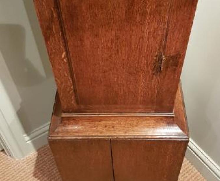 George II Period Oak Cottage Longcase Clock - Image 5