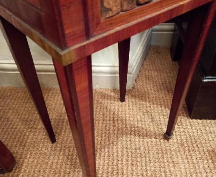 Antique Walnut Inlaid Lamp Table - Image 7
