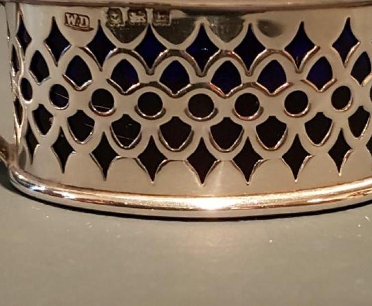 George V Period Silver 3 Piece Cruet Set - Image 5