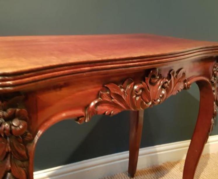Fine Quality Victorian Mahogany Gaming Table - Image 2