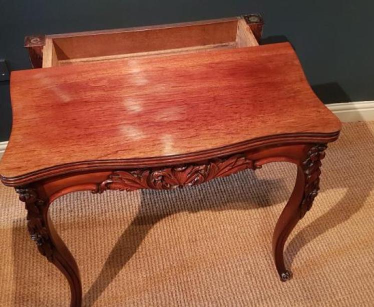 Fine Quality Victorian Mahogany Gaming Table - Image 7