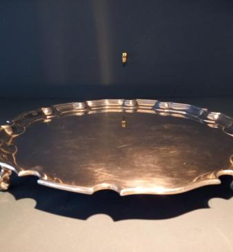 Heavy George III Style Solid Silver Salver