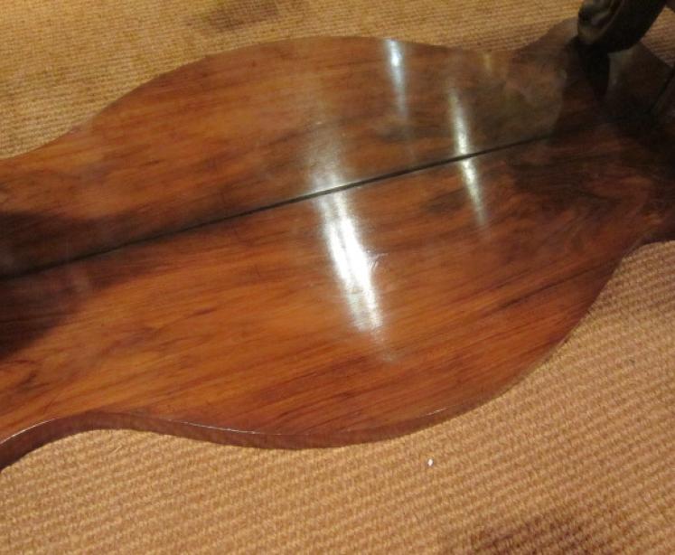 Superb Late Regency Rosewood Serpentine Console Table - Image 3