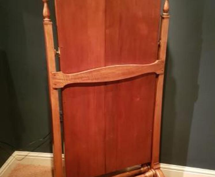 Fine Quality Victorian Walnut Cheval Mirror - Image 2