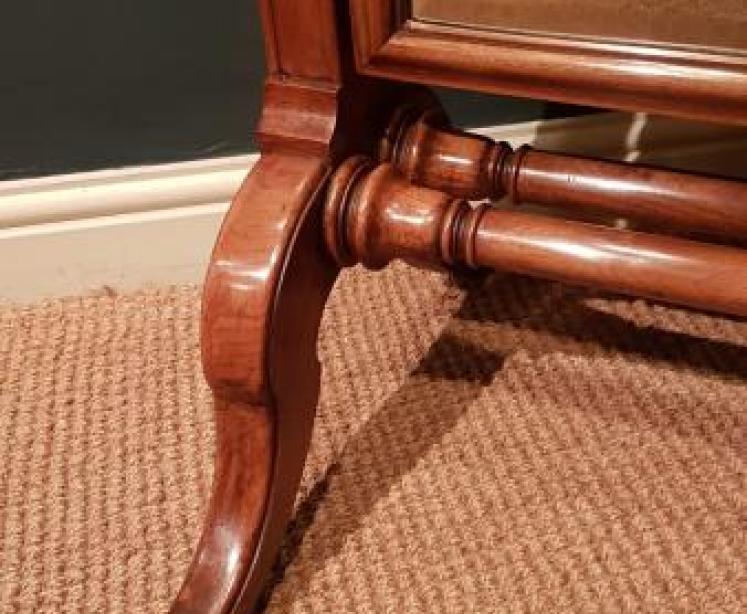 Fine Quality Victorian Walnut Cheval Mirror - Image 5