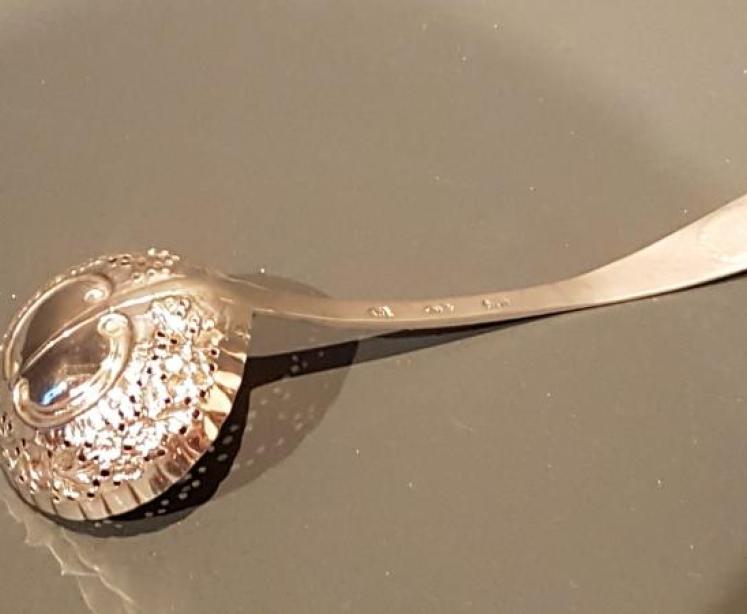 George III Dublin Silver Berry Ladle - Image 4