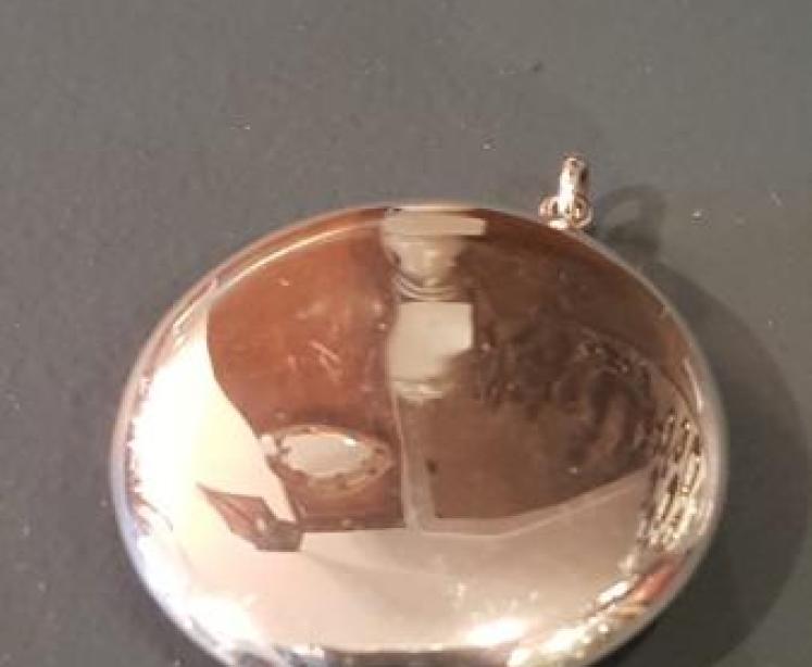 George V Period Silver & Lilac Enamel Compact - Image 4