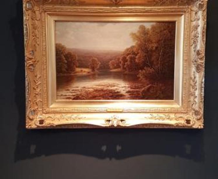 William Mellor Oil on Canvas Barden Tower from Bolton Woods - Image 1