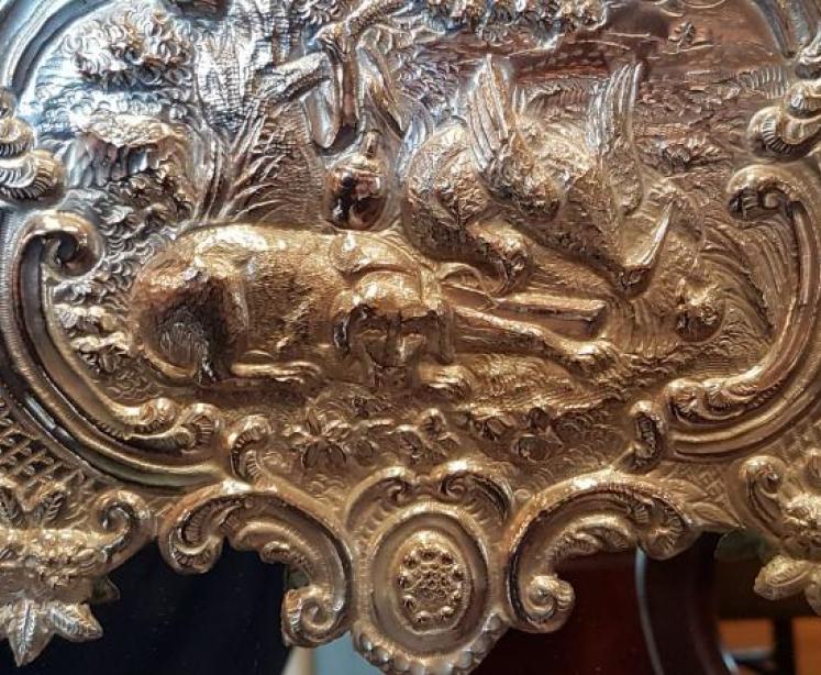 Superb Large Antique Silver Mirror - Image 5