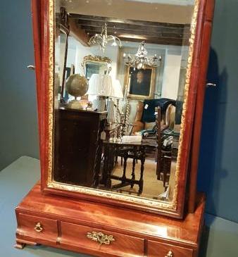 George III Mahogany Toilet Mirror