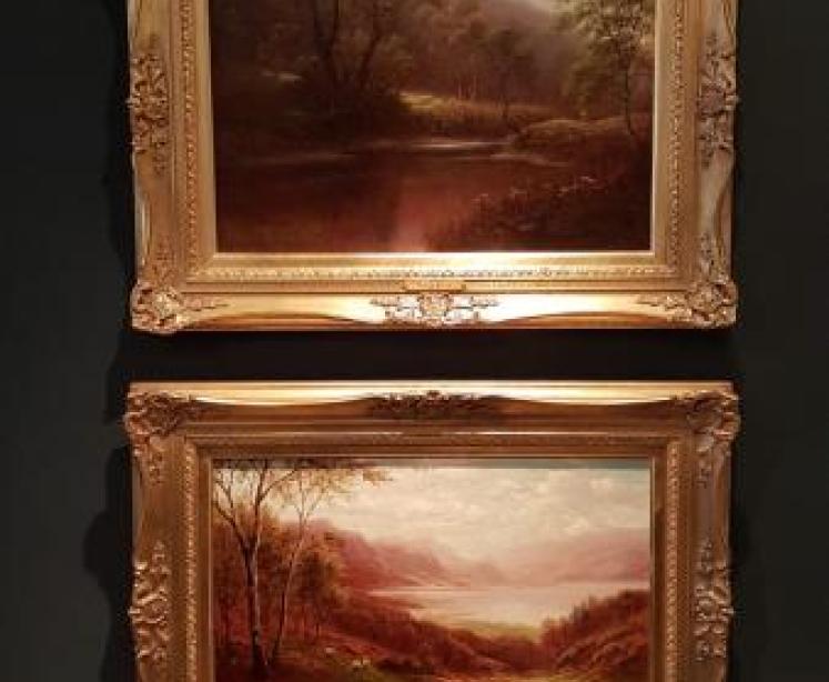  Pair Victorian of William Mellor Oil Paintings - Image 1