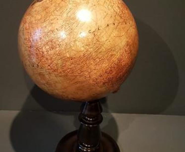 1930's Paris Made Paper Mache Globe - Image 1