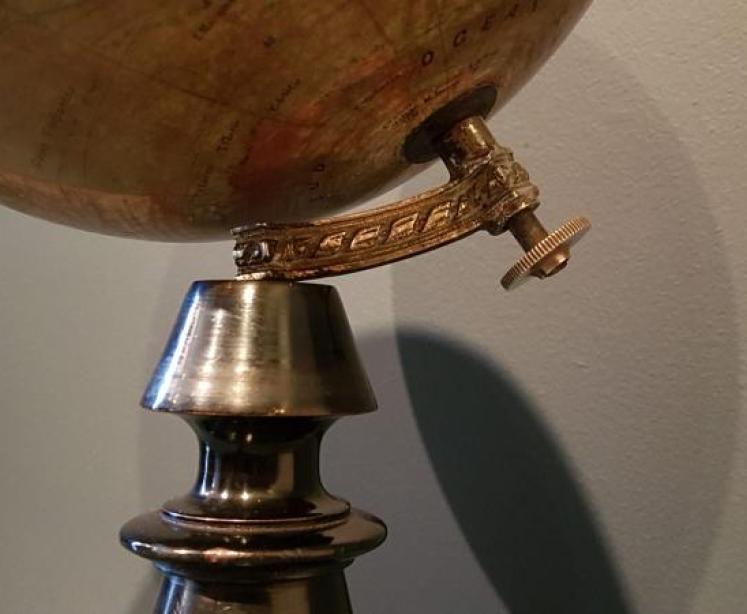 1930's Paris Made Paper Mache Globe - Image 3