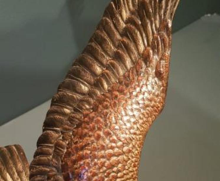 Late 19th Century Austrian Cold Painted Bronze Eagle - Image 5