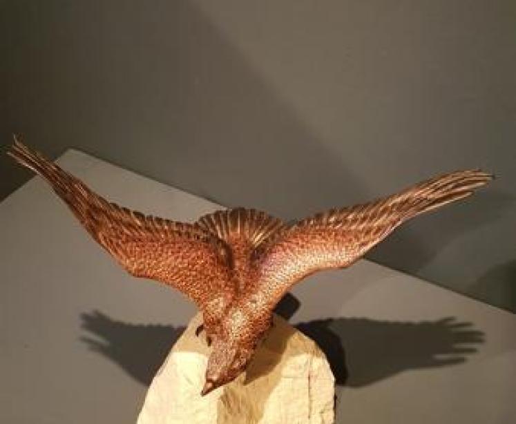 Late 19th Century Austrian Cold Painted Bronze Eagle - Image 6