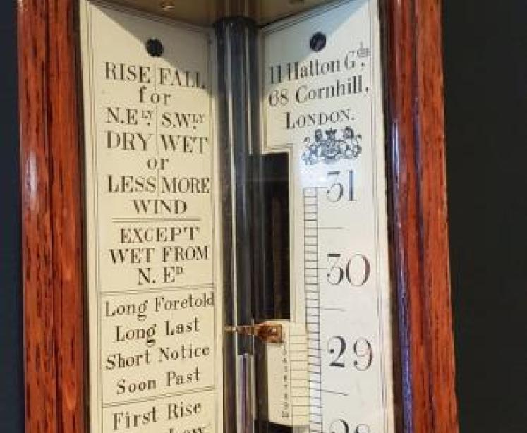 Superb Victorian Admiral Fitzroy's Marine Stick Barometer - Image 7