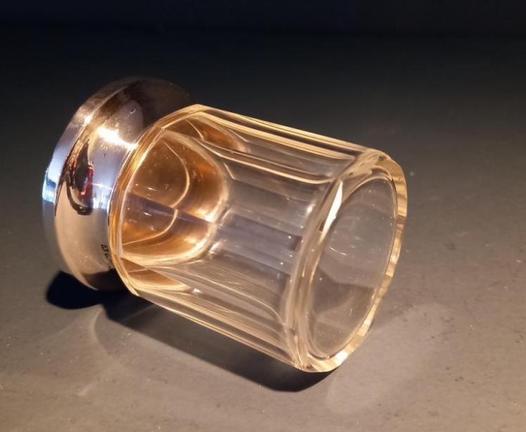 George V Period Silver & Lilac Enamel Topped Table Jar - Image 4