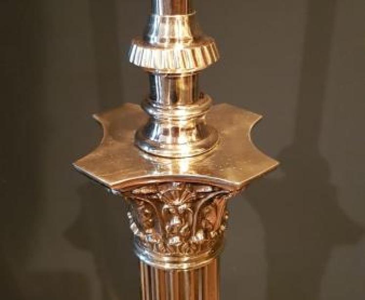Superb Victorian Cast Brass Standard Lamp - Image 2