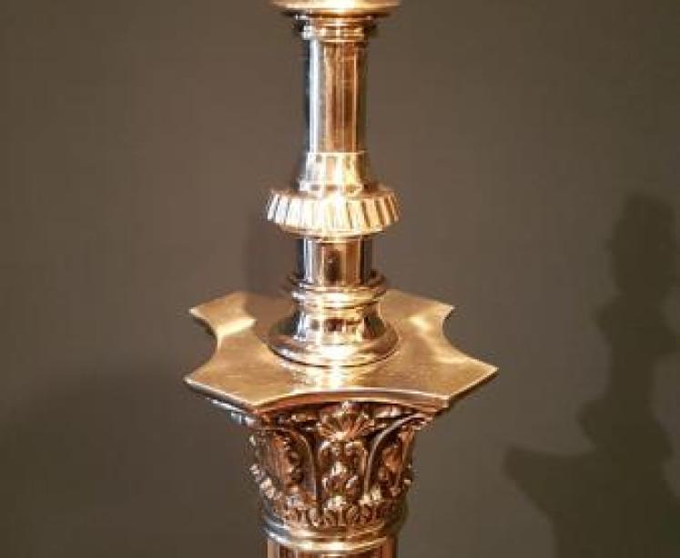 Superb Victorian Cast Brass Standard Lamp - Image 7