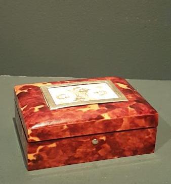 Superb Tortoise Shell and Silver Card Case