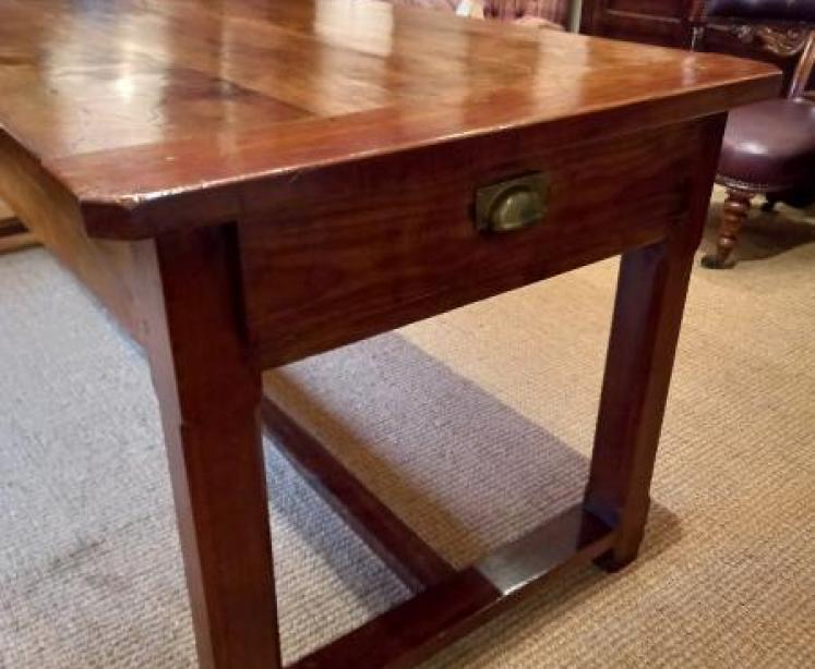 George III Period Elm Planked Top Farmhouse Table - Image 5
