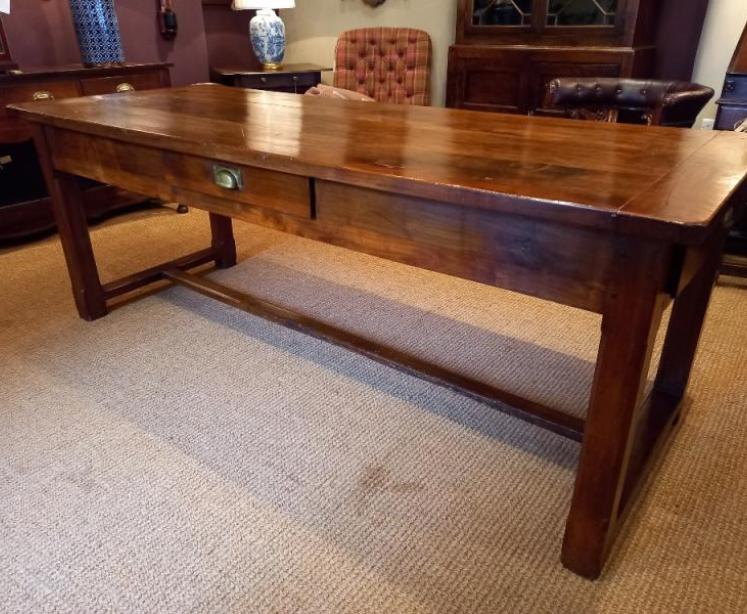 George III Period Elm Planked Top Farmhouse Table - Image 6