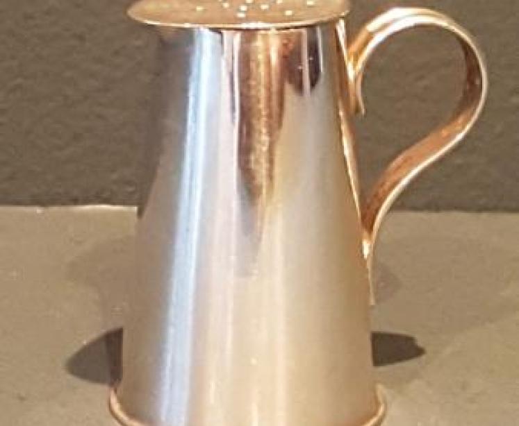 Unusual Victorian Chester Silver Jug Pounce Pot - Image 1