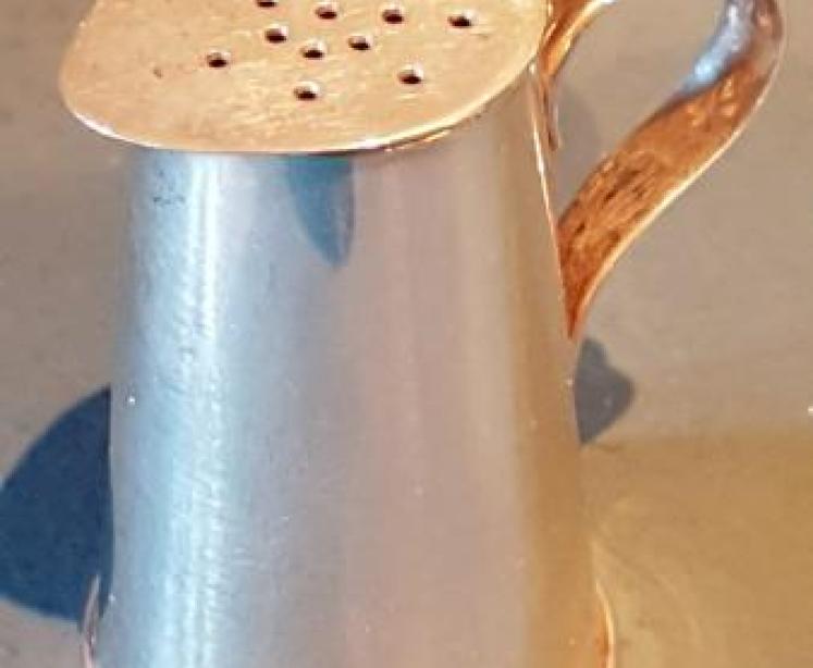 Unusual Victorian Chester Silver Jug Pounce Pot - Image 4