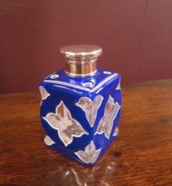 Top Quality Victorian Silver Overlay Glass Scent