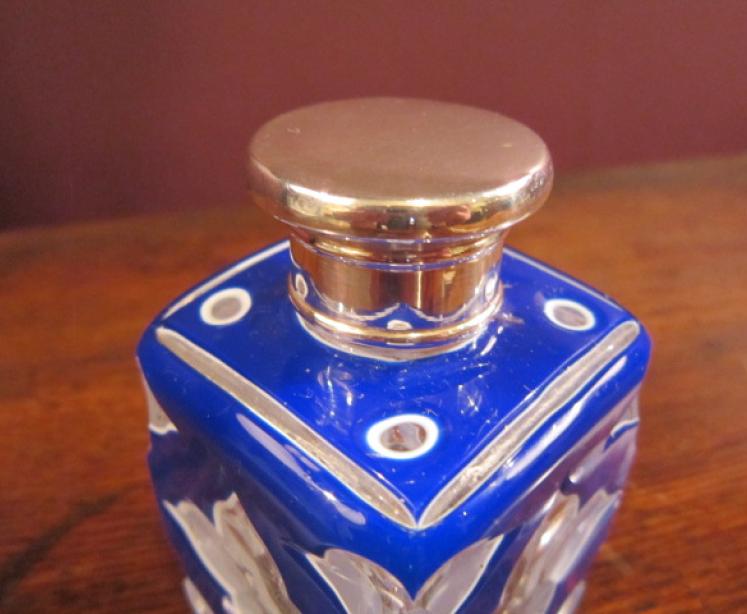 Top Quality Victorian Silver Overlay Glass Scent - Image 5