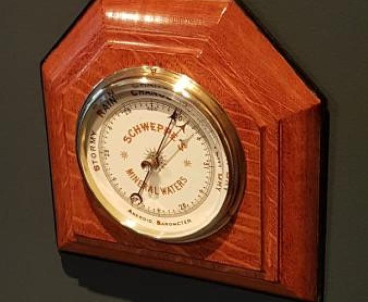 Edwardian Oak Schweppes Promotional Barometer - Image 2