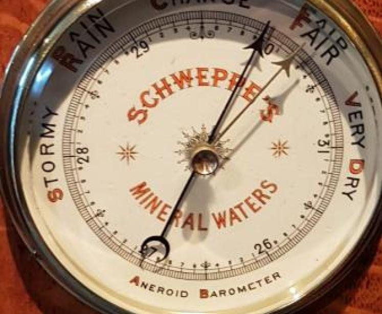 Edwardian Oak Schweppes Promotional Barometer - Image 3