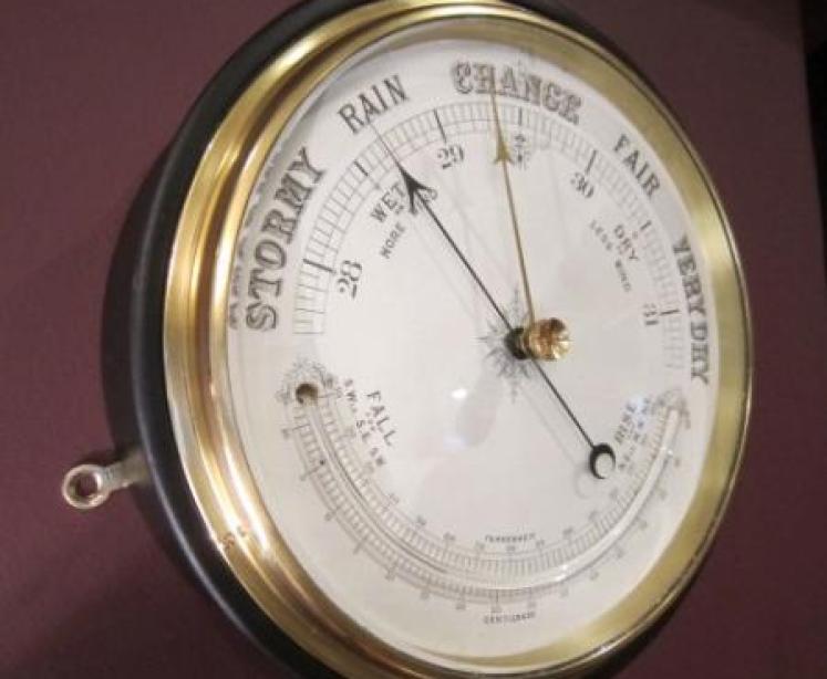 Large Victorian Enamelled Marine Barometer - Image 1