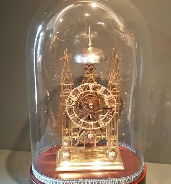 Superb Victorian Lichfield Cathedral Skeleton Clock
