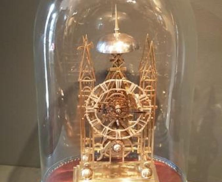 Superb Victorian Lichfield Cathedral Skeleton Clock - Image 1