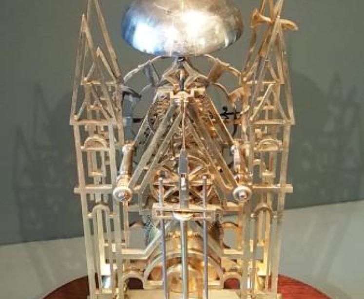 Superb Victorian Lichfield Cathedral Skeleton Clock - Image 2