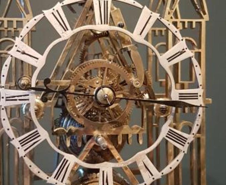 Superb Victorian Lichfield Cathedral Skeleton Clock - Image 4